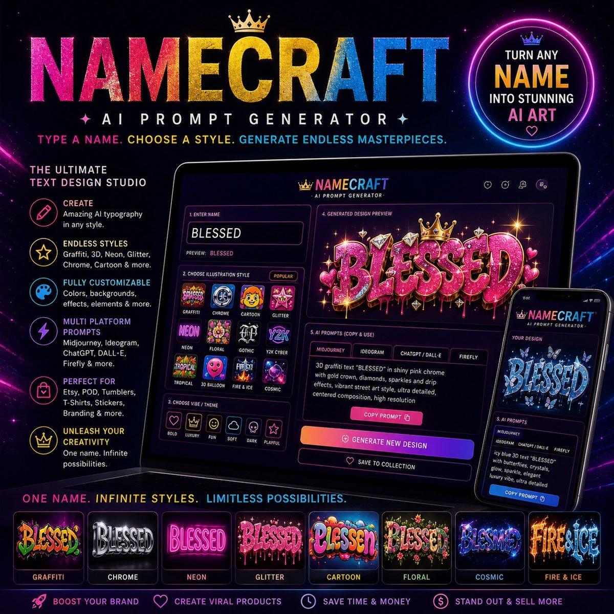 NameCraft app preview